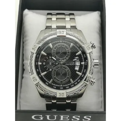 Guess Men's Stylish Stainless Steel Wristwatch